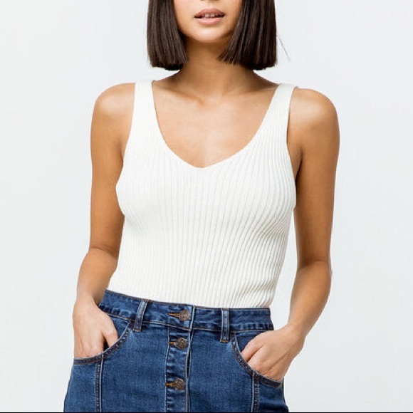 PacSun Tops - Full Tilt Essential Ribbed Crop Sweater Tank Top